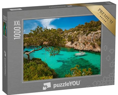 Puzzle 1000 Teile XXL „Azurblaues Meer von Cala Pi, Mallorca, Spanien“ – aus der Puzzle-Kollektion Spanien