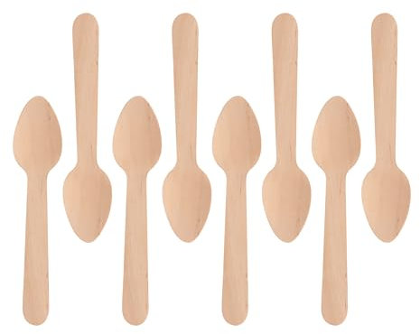 GoCoPack Posate in legno: confezione da 200 cucchiaini da tè usa e getta in legno, 11 cm, ecologici, 100% compostabili e biodegradabili