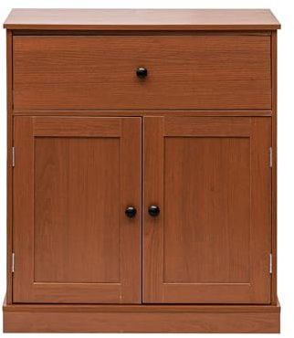 Rebecca Mobili Mobiletto Autoportante, Armadietto Multiuso, Marrone, Truciolato Melanimico, Igienico, per Bagno Ingresso - Misure HxLxP: 70 x 60 x 30 cm - Art. RE6902