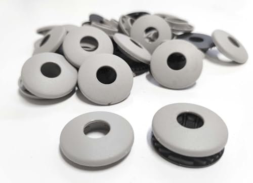 20x Ösen Druckknopf Fußmatten Grau Halter Befestigung Klipse Clips auch als Plane Rundöse Planenöse Rund Halter Camping Outdoor Zurröse
