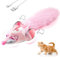 Migipaws Interactive Cat toys, Automatic & Plush Cat Mouse Toy for Indoor Cats, Smart Moving Kitten Toy with Fluffy Tail, Rechargeable （Pink）