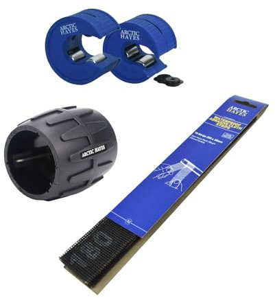 Arctic Hayes Pipe Cutting Bundle with 2 Pipe Cutters, 1 Deburring Tool and 10 Silicon Carbide Abrasive Strips