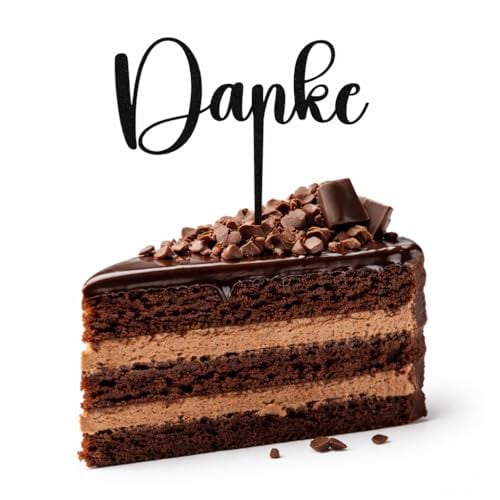 Cake Topper Danke – als Dekoration für Geburtstagskuchen und Torte
