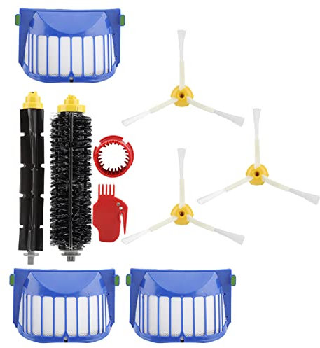 Ersatzbürstenfilter-Set, Borstenbürste mit Schlagbürste, 3-armige Seitenbürsten, Reinigungswerkzeuge für Aero-Vac-Filter, Kompatibel mit 600 Serie 610 620 625 630 650 660