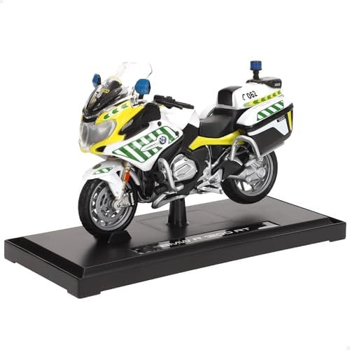 Maisto 78063 BMW R 1200, Miniatur-Spielzeug, Guardia Civil, Polizei, Maßstab 1/16, Metallgehäuse, mit Ständer, Motorräder, Modelle, Miniaturfahrzeug, ab 3 Jahren