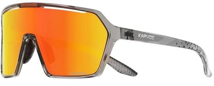KAPVOE Fahrradbrille Herren Damen Polarisiert Sport Radfahren Sonnenbrille Baseball MTB Radbrille Rennrad Radsport - K335