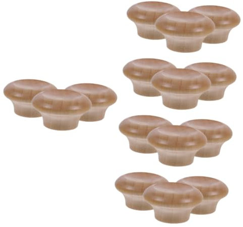 Cabilock 5sets Wooden Pot Handle Heat-Resistant Saucepan Knob Cookware Lid Knob Replacement Pan Lid Cover 3pcs*5