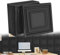 YRHome 24 Stück 3D Wandpaneele Hochsteifes PVC Wandverkleidung Deckenpaneele Paneele Wanddeko Paneele Wand Platten Paneele Hitzebeständig Wasserfest, 50x50cm, 6m², Stufen Schwarz
