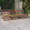 CFODOJ Outdoor-Sitzgelegenheit, Outdoor-Sofas, Hausgarten, 3-Sitzer-Sofa, braun, massives Kiefernholz