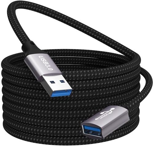 Cavo di prolunga USB 3.0 5M,5Gbps Cavo di prolunga USB A ad A Cavo di prolunga USB per chiavetta USB,lettore di schede,tastiera,stampante,scanner,fotocamera,mouse,cuffie,hub USB,stampante,webcam,PS5/4