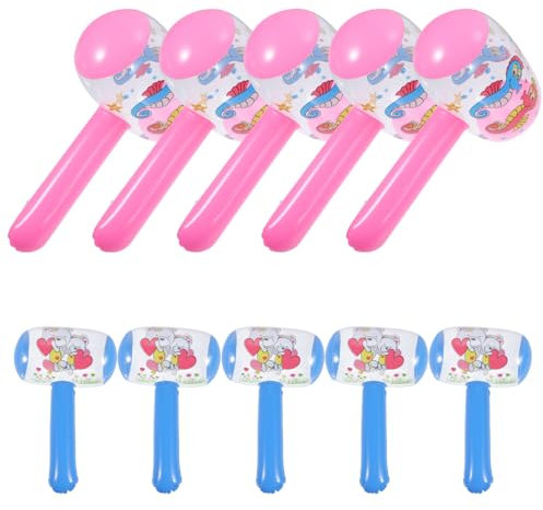 Veemoon 12er Set Aufblasbare Drucklufthammer – Geräuschspielzeug Für - PVC-Hammerdekoration Für Partys Und Veranstaltungen Lustiges Hammerspielzeug Für Groß Und Klein