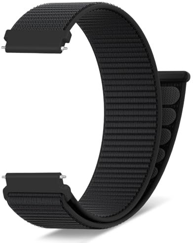 chinbersky Nylon Uhrenarmband 20mm Kompatibel mit Samsung Galaxy Watch 7/6/5/4/FE 40mm 44mm/5 Pro 45mm/6 Classic/Watch 4 Classic/Active 2/Garmin vivoactive 5, Uhrenarmband für Damen Herren