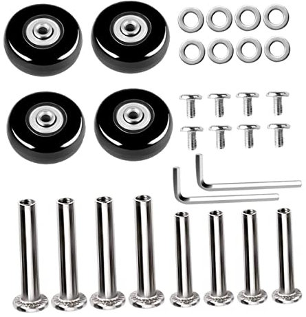 Homoyoyo Gepäckräder Aus Gummi Als Ersatz Für Kofferräder Lenkrollen Für Gepäck Und Trolleys Reparatursatz Mit Hochwertigen Gummirädern Für Gepäckkoffer Und Einkaufswagen