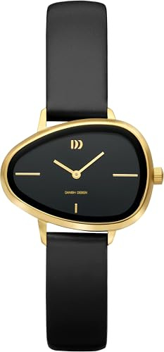 Danish Design Damenuhr IV15Q1305 Frihed matt, Form: asymmetrisch, 35 mm x 26 mm IPG vergoldet