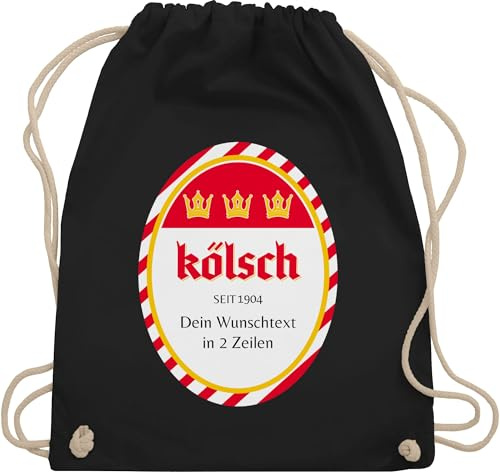 Turnbeutel Rucksack - Karneval Accessoire Fasching - Kölsch Kostüm Bier Kostüm Bierdose Kostüme Bierflasche Kostüme Sixpack Bier Gruppenkostüm Bierkasten Gruppenkostüm Sechserpack