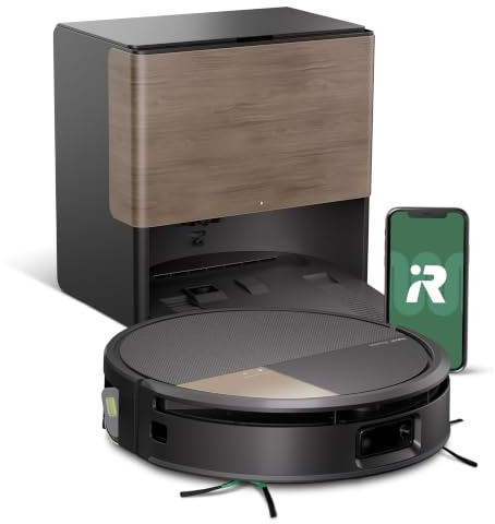 iRobot Roomba® Plus 775 Combo robot aspirapolvere lavapavimenti, 30.000 Pa | Con stazione AutoWash™ autosvuotante, PowerSpin™ Mop con acqua calda 75°C e asciugatura a caldo, LiDAR + AI, nero