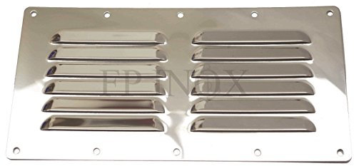 Rejilla acero inoxidable 232 mm x 117 mm acero inoxidable 316 rejilla ventilación