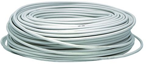 Rollo de cable de Antena TV Coaxial | 75 Ohm | Color blanco | Longitud 100 metros