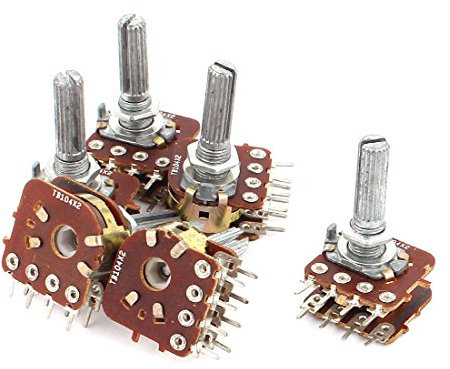 Aexit 6 Stück TB104 * 2 100 / K/M Ohm Linear/Logarithmisches Mono/Stereo-Potentiometer (f4f25ef7b5583a4db80ce3107d543397)