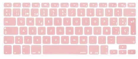 MOSISO EU/UK Keyboard Cover Compatible with MacBook Air 13 inch A1466 A1369 2010-2017&Compatible with MacBook Pro 13/15 inch (with/Without Retina Display, 2015 or Older Version), Rose Quartz