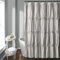 Lush Decor Darla Duschvorhang mit gerüschtem Blumenmuster, 183 x 183 cm, Hellgrau