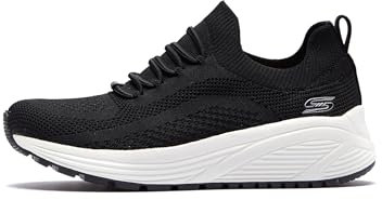 Skechers BOBS SPARROW 2.0 ALLEGIANCE CREW, Zapatillas para Mujer, Black Engineered Knit, 36 EU