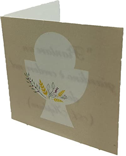 Le Gemme Di Venezia Nameplate Cards Favour Chalice First Communion Baptism Birth Personalised Print (50 Pieces)