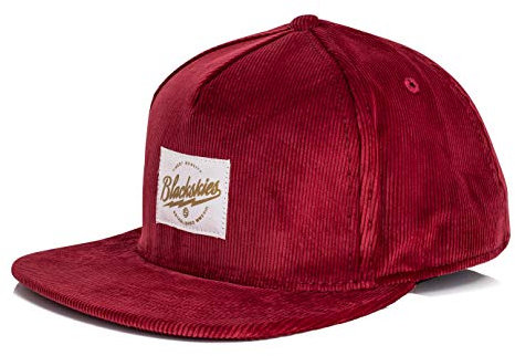 Blackskies® Crimson Snapback Cap | Damen Herren Baseball Mütze Kappe Surfer Skater Basecap Weinrot Kord