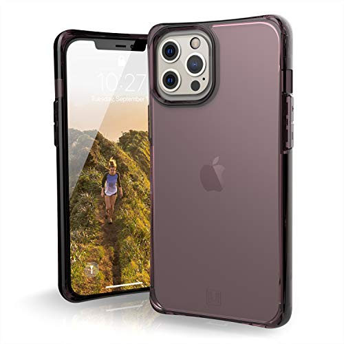 Urban Armor Gear by UAG [U] Mouve Schutzhülle Apple iPhone 12 Pro Max (6,7 Zoll) Hülle (Transparentes Case, Wireless Charging kompatibel, Sturzfest, Ultra Slim Bumper) - aubergine (transparent)