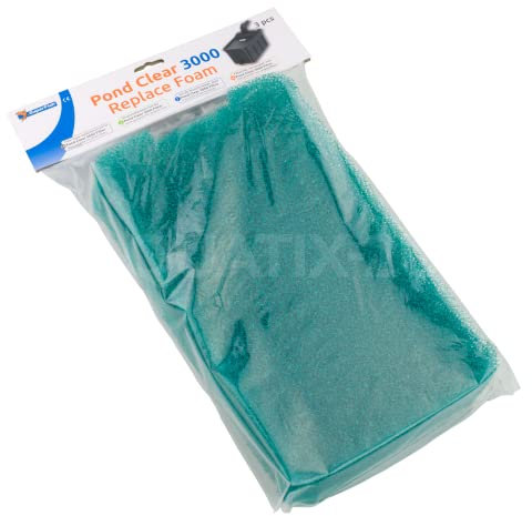 fluo SuperFish Pond Clear 3000 Ersatzschaum, 3 Stück