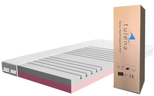 TULENA NOX Matratze 120x200 Komfortschaum weich H1 + H2 Basic 14 cm Probeschlafen inkl. Wendematratze Antibakterieller Bezug mit Reißverschluss