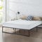 Zinus Lorelai Double Bed frame - Bed 135x190 cm - 31 cm Height with Underbed Storage - Metal Platform Bed frame - Black