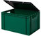 1a-TopStore Stabile Profi Aufbewahrungsbox Stapelbox Eurobox Stapelkiste mit Deckel, Kunststoffkiste lieferbar in 5 Farben und 21 Größen für Industrie, Gewerbe, Haushalt (grün, 60x40x33 cm)