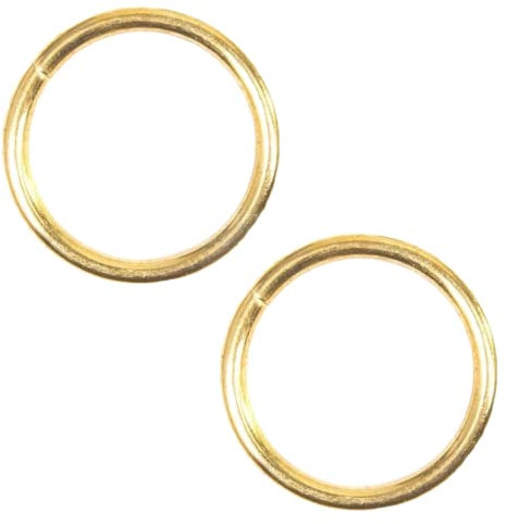 Hohle Messing plattierte Vorhangringe 20mm Raffrollo Vorhang Ringe O Form Blind Römische Ringe Solide Messing Platte Ringe für DIY Römische Vorhänge Stangen Innen- oder Außen Vorhangstange 10 Stück
