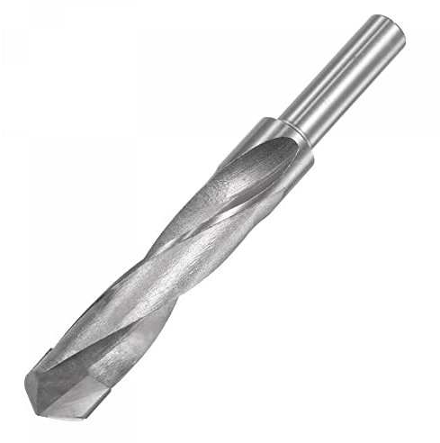 sourcing map 21mm Reduced Shank Cemented Carbide Twist Drill Bits for Hardened Steel Stainless Steel, 1/2 Inch Straight Shank