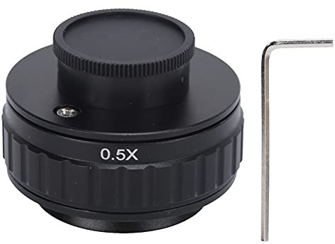 Nimomo Microscope Adapter 0.5X Adapter Lens 38mm C-Mount Adapter Trinocular Stereo Microscope Tube for Digital Camera Focusing