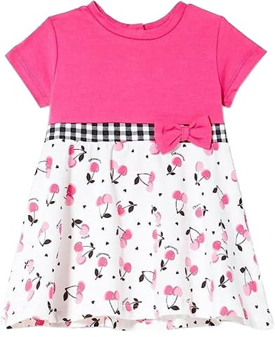 Chicco, Vestito con Maniche Corte, Bimba 0-24, 9 Mesi, Multicolore (678)