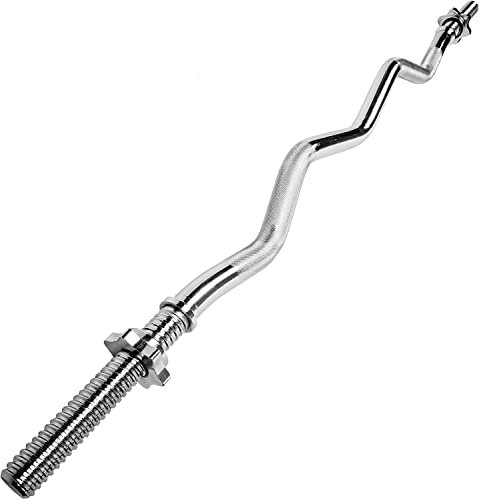 G5 HT SPORT【Bilanciere Curl Palestra Cromato 120 cm Chiusura a Vite】Compatibile con Dischi Ø25 mm | Carico Max 130Kg | Impugnatura Antiscivolo Ø30 mm | Acciaio Resistente per Fitness e Bodybuilding
