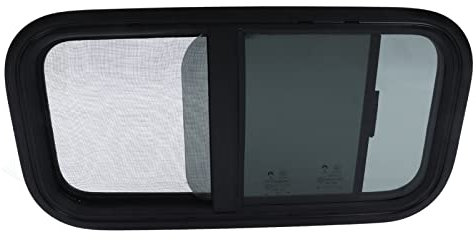 Tbest 600x300mm RV Window with Screen - Vertical Horizontal Sliding Trailer Window for Motorhomes and Construction Vehicles