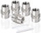 ERGAOBOY 5 Stück 1/8 BSP Innengewinde x 1/8 BSP Innengewinde Geschmiedetes Edelstahl Hex Coulping Connector SUS 304 Rohrverschraubungen