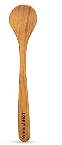 SOHFA runder Kochlöffel mit Gravur – personalisierbarer Kirschholz-Kochlöffel 30cm | personalisiertes Geschenk mit Wunschtext | made in EU & 100% FSC zertifiziertes Holz