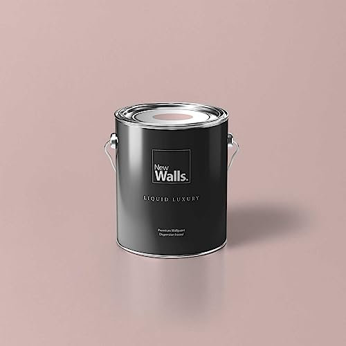 New Walls Pintura de emulsión líquida de lujo para interiores, rosa viejo, 2,5 l