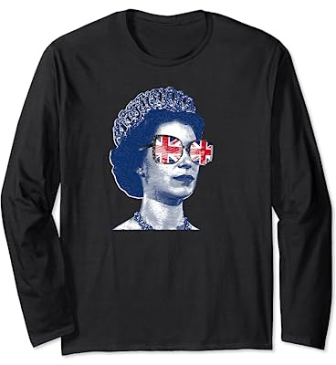 Elizabeth British Flag England Queen Of England Elizabeth Long Sleeve T-Shirt