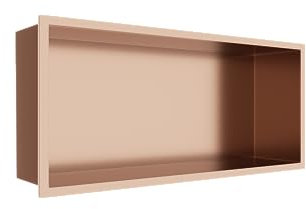 Balneo Wall-Box ONE Copper Edelstahl wandnische dusche Duschnische, wasserdicht, Flexibler Nischeneinbau, 45x20x10 cm, Kupfer, Nische für Badutensilien, ohne Fliesen