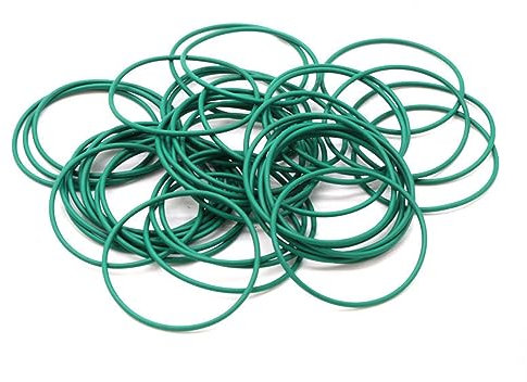 Gummi-O-Ring-Dichtung, isolierende O-Ringe für Sanitärinstallationen, metrische Dichtung, Grün, Cs 1,0 mm, AD 7 mm, ID 5 mm, 10 Stück