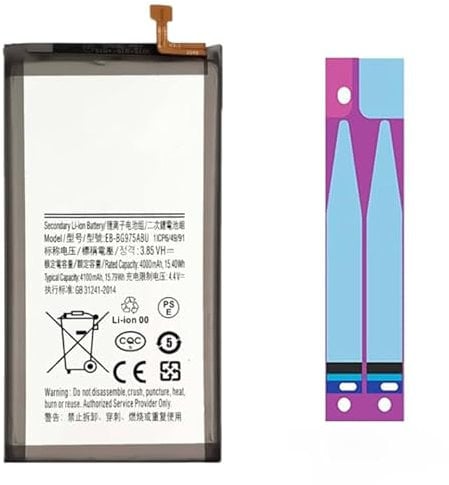 Batt- Samsung Galaxy S10 Plus Replacement Battery with Battery Stickers - Easy Installation, Samsung Galaxy S10 Edge Battery Repair (4100 mAh)