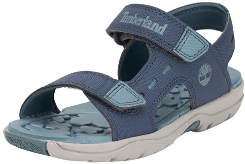 Timberland Garçon Unisex Kinder Moss Jump 2 Strap Sandals (Toddler), Noir foncé, 28 EU