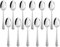 Joyfair Kaffeelöffel Set, 12 Stück Edelstahl Teelöffel Klein Löffel mit Hammergriff, 15cm Dessertlöffel für Zuhause/Restaurant/Kantinen, Runde Kante & Hochglanzpoliert, Spülmaschinenfest