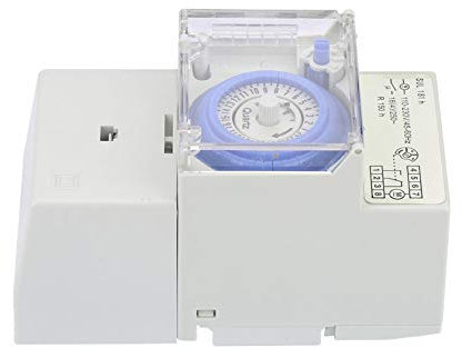 Reloj Programador Piscina 110-230V 24 Horas Temporizador Analógico Manual/Controlador Automático Interruptor de Tiempo Reloj Modulaire