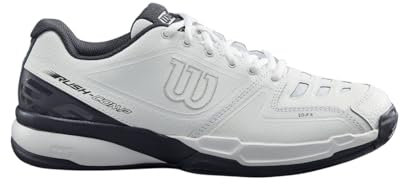 Wilson Wilson Unisex Rush Comp LTR Tennis Shoes, White/White/Ebony, 7.5 UK